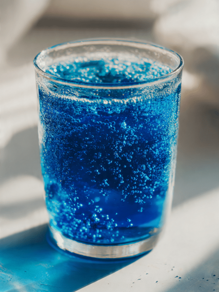 horse salt trick for men with blue mineral salt and water