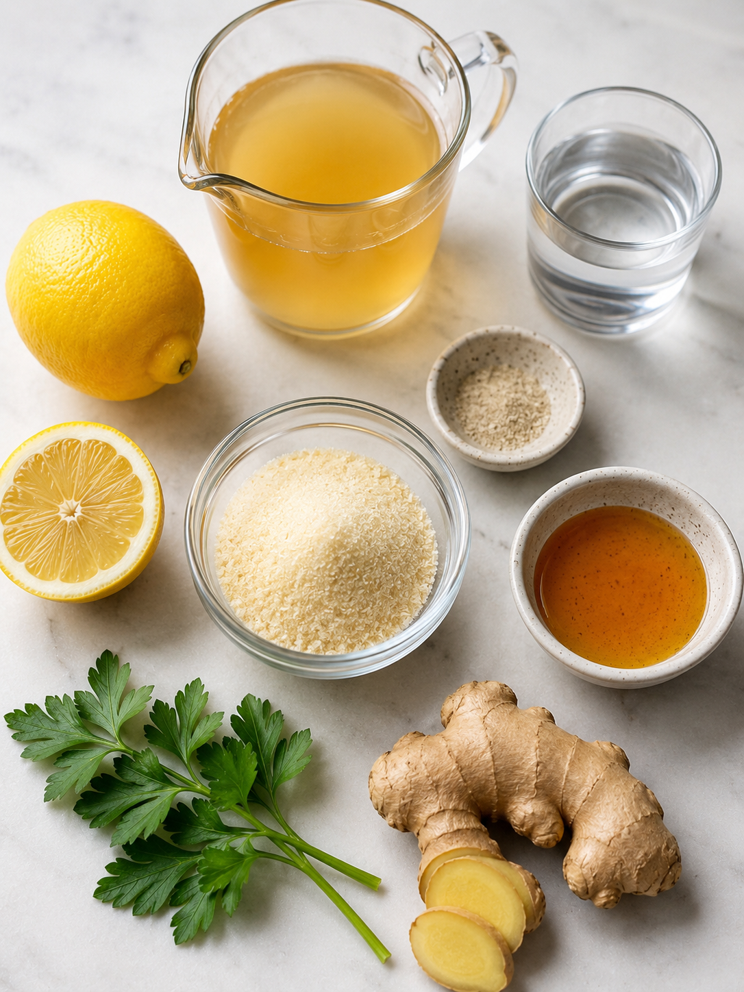Dr William Li Gelatin Recipe ingredients with gelatin and pomegranate juice